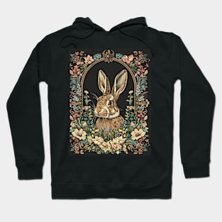 Easter Rabbit Animals Nature Rabbit Breeds Lovers Botanical Spring Flowers Hoodie